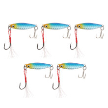 Leurres de pêche en métal aux couleurs universelles, jigs pour la pêche en mer avec descente rapide et précise, lot de 5