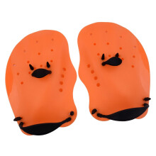 Swimming training paddles, 1 pair of swimming hand paddles, flat paddles, swimming hand f, Orange M