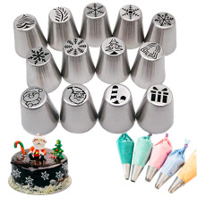 Rohrleitungsspitzen 13pcs stainless steel Christmas pipeline kit sweet Santa Claus