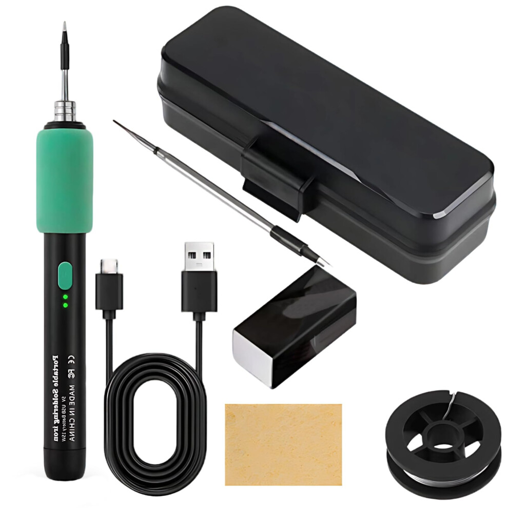 Cordless Soldering Iron Kit 15W Usb Rechargeable Rapid Heating Mini Tool Set For Electronics 9119770430243