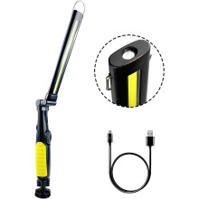 Ferramenta de iluminação inovadora para garagem, dobrável, recarregável, com LED ultrabrilhante, controle por sensor, cabo ergonômico e base