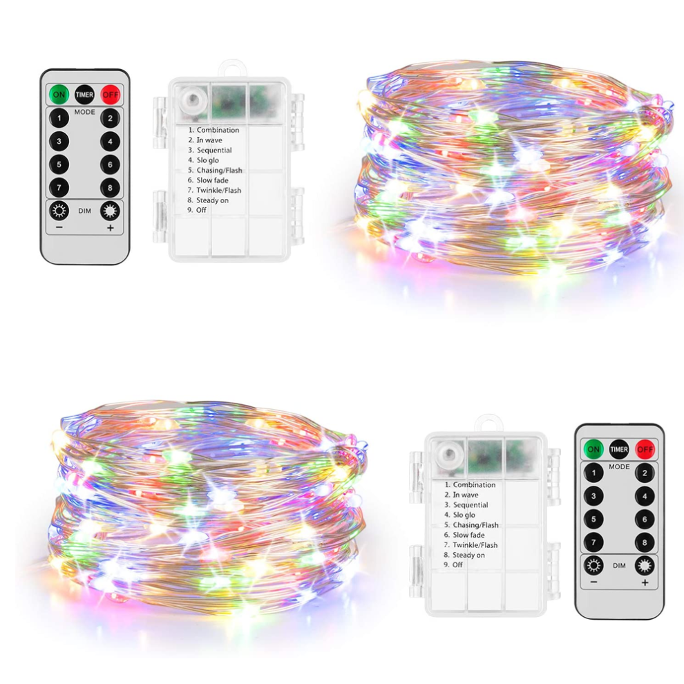 Enchanting String Lights for Christmas Gatherings, Cool to Touch IP65 Waterproof Rating, Remote Control Adjustable Brightness, Color Changing Fairy Li