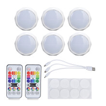 Uitbreidbare draadloze deurbel, batterijgevoed pucklampje voor doven en slechthorenden, aanraakgevoelig LED-lampje met instelbare helderheid