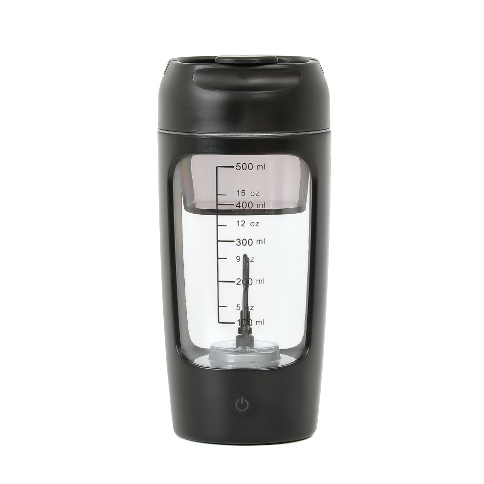 Black Electric Protein Shaker Bottle 22Oz Usb Rechargeable With Powder Storage For Gym And Fitness Drinks
