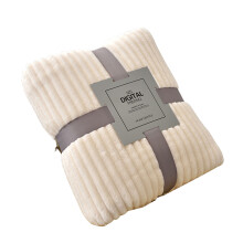 Soft Flannel Blankets Winter Warm Blankets for Beds-S Cream