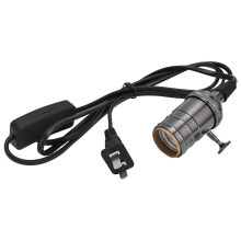 Iluminação industrial DIY, soquete de lâmpada vintage com suporte de lâmpada retrô para pendurar, portátil e durável, compatível com várias