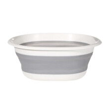 Collapsible Mop Bucket and Wash Basin, Foldable Portable Sink for Laundry Camping Dish Tub Gray