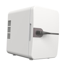 6L Mini Fridge Thermoelectric Cooler and Warmer for Drinks, Portable Beverage Refrigerator for Home Truck Bar, White