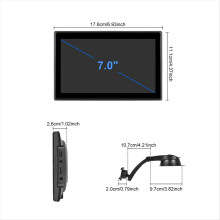 Draadloos CarPlay-scherm, 7 inch HD-autoradio met Android Auto, portretstand.
