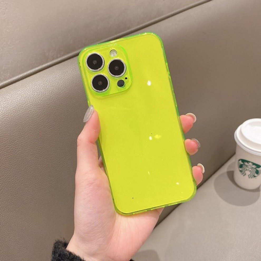 Glitter Case Clear Shockproof Cover With Raised Camera Bezel For Iphone Xs 13 14 Pro Max Yellow 9001264630850