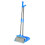 Broom and Dustpan Set with Long Handle, Soft Bristles, Windproof Dustpan for Home Floor Sweeping 1