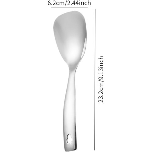 serving spoon with flat bottom, kitchen utensils, serving spoon, Style A Silver 2