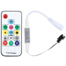 Controlador de fita de LED inovador, com dimmer sem fio RF de 5-12V, compatível com fitas de LED 2811, oferece controle de brilho e variação de