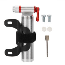 Mini pompe à vélo légère avec tuyau externe, pompe à air robuste en aluminium CNC pour pneus de vélo - Haute pression jusqu'à 120 PSI -