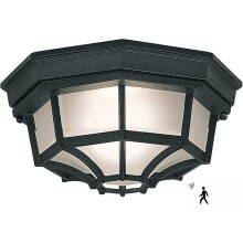 Plafoniera LED da esterno per ambienti umidi, 12W, con struttura in metallo, risparmio energetico fino al 95%, vetro satinato, lunga durata, 25 anni
