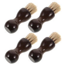 Horsehair Shoe Brushes Set of 4 for Leather Shoe and Boot Polishing, Cleaning and Care