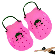 Swimming Paddle for Kids Silicone Adjustable Swimming Paddles with Webbed Kids Swimming Equipment Pink S