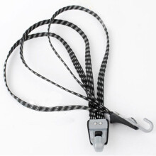 Corde élastique résistante et durable pour fixer les bagages de vélo. Crochets anti-rayures. Longueur extensible pour remorque de vélo ou de moto.