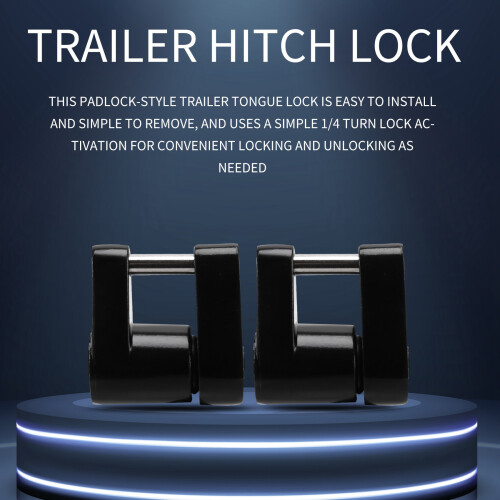 2 Set Trailer Hitch Coupler Lock Trailer Coupler Padlock 1/4 Inch Hitc 2