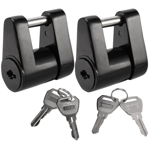 2 Set Trailer Hitch Coupler Lock Trailer Coupler Padlock 1/4 Inch Hitc 1