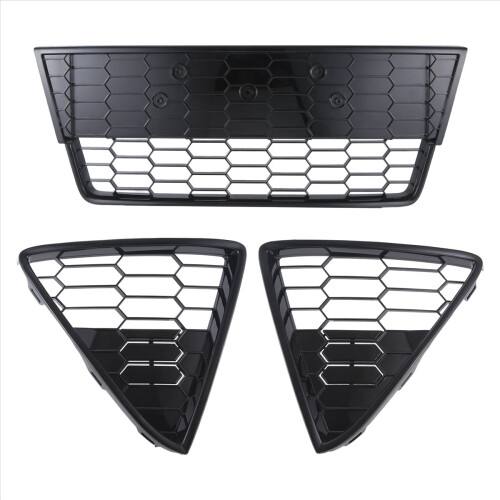 3Pcs Car Honeycombed Front Bumper Lower Grille Grills for Focus 2012 2
