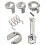 Car Front Left & Right Door Lock Cylinder Repair Kit Replacement 51217 4