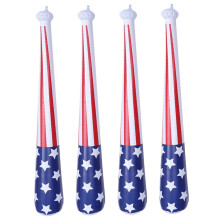 Pack of 4 Inflatable Bats Inflatable Baseball Bats Inflatable Baseball Bat Prop Inflatable Bats with American Flag Cheer Supplies