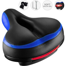 Strisce riflettenti per pedalare in sicurezza di notte, doppie sfere ammortizzanti per una sella comoda, sella con sistema di circolazione dell'aria