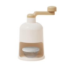 Crushed Ice Machine, Ice Crusher  Snowflake Maker  Kitchen Manual Ice Shaver Tool for Home Cocktails, Snow Cones, Beige