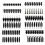 100Pcs Natural Craft Feather For Craft-Black hard floating 3