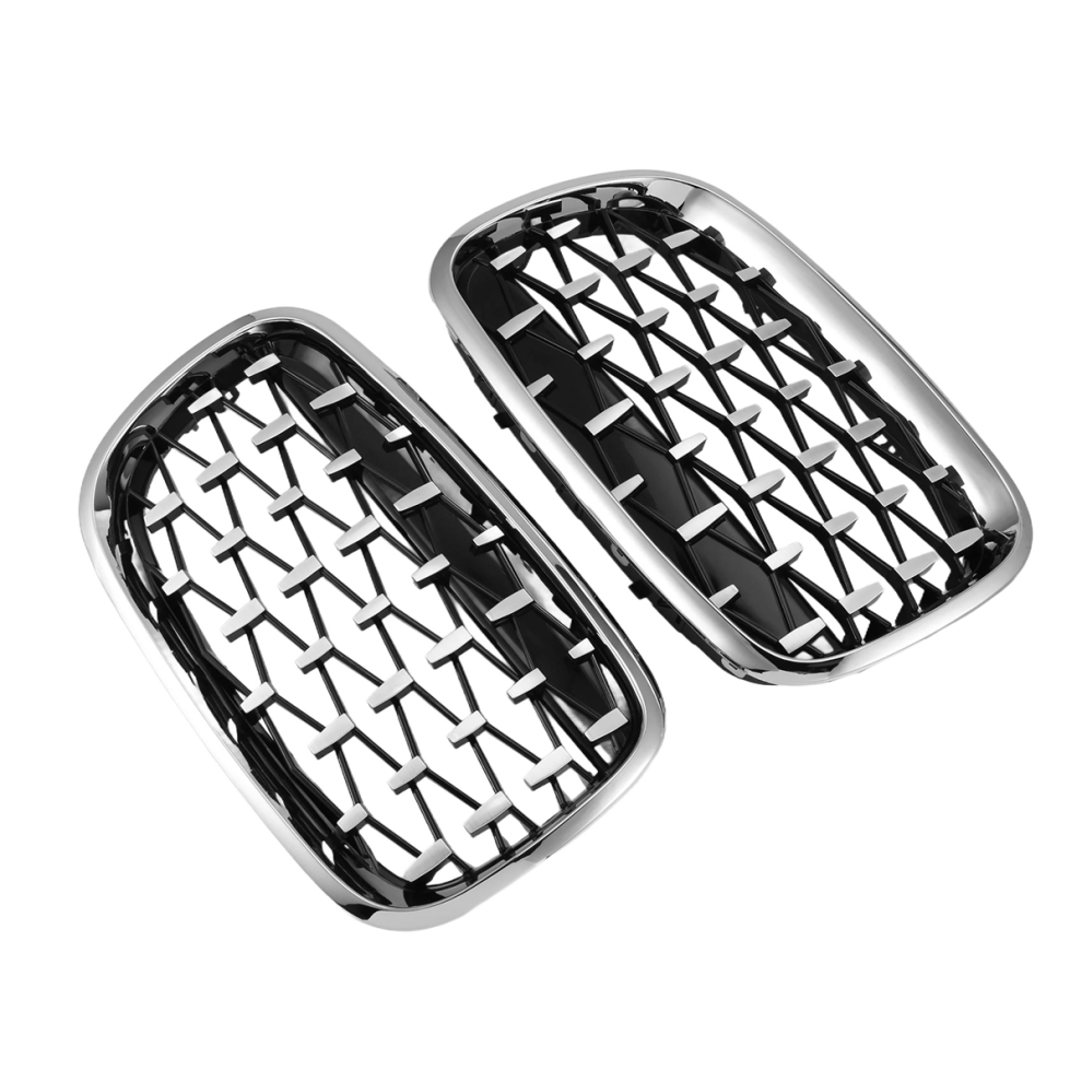 Car Front Middle Grille Grill Replacement For X5 E70 / X6 E71 2 Silver 4852424136034