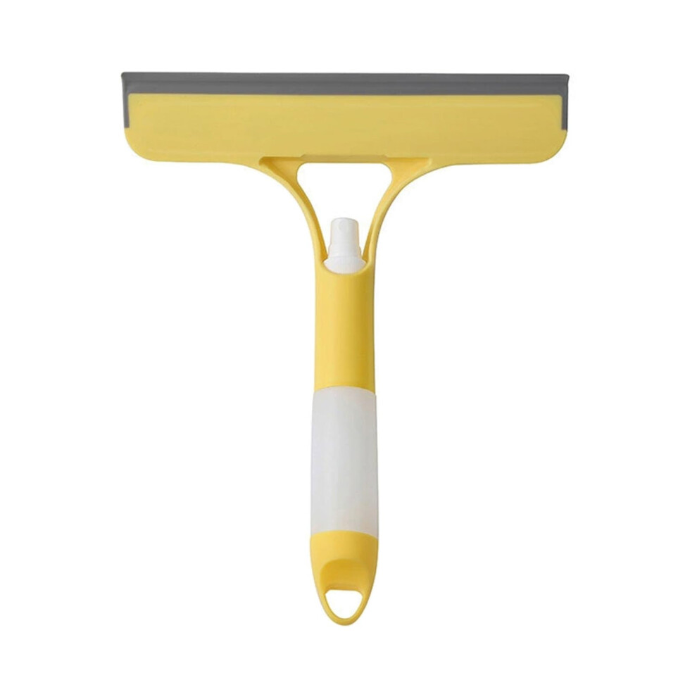 3 In 1 Window Cleaning Kit With Builtin Spray Bottle, Silicone Blade Squeegee For Car And Home (Yellow) Yellow 9339159866306