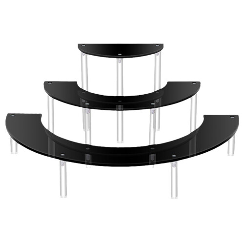 Display Risers for Perfume 3 Tiers Figures-Blackboard semicircl