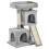 PawHut PawHut Cat Rest & Play Activity Tree w/ 2 House Perch Scratching Post Grey 1