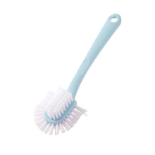 Five Sided Shoe Cleaning Brush with Soft Bristles and Ergonomic Handle for Sneakers Blue