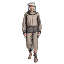 AntiMosquito Clothing 4 Pieces Translucent Breathable Mosquito Nets Adjustable Suit for Camping Cycling Fishing Hiking Black