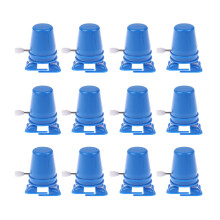 12Pieces Small Robot Wind up Robot Office Desk Decorations-Blue