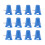 12Pieces Small Robot Wind up Robot Office Desk Decorations-Blue 1