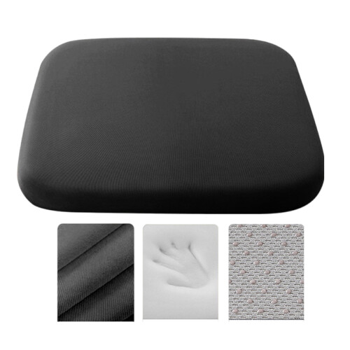 Ergonomic Memory Foam Cushions Chair Pad Relieves-Black