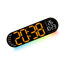 Energy Efficient Digital Alarm Clock With Customizable-Orange