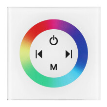 Controlador de LED sensível ao toque capacitivo com painel de parede para controle de fita de LED RGBW, controlador DMX512 e interruptor dimmer para