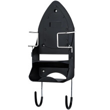 Ironing Board Holder Wall Mounted Rack with Hooks, Heat Resistant Space Saving Laundry Room Storage