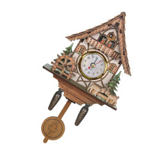 Handcraft Wood Cuckoo Clock Forests House Clock-  Style E