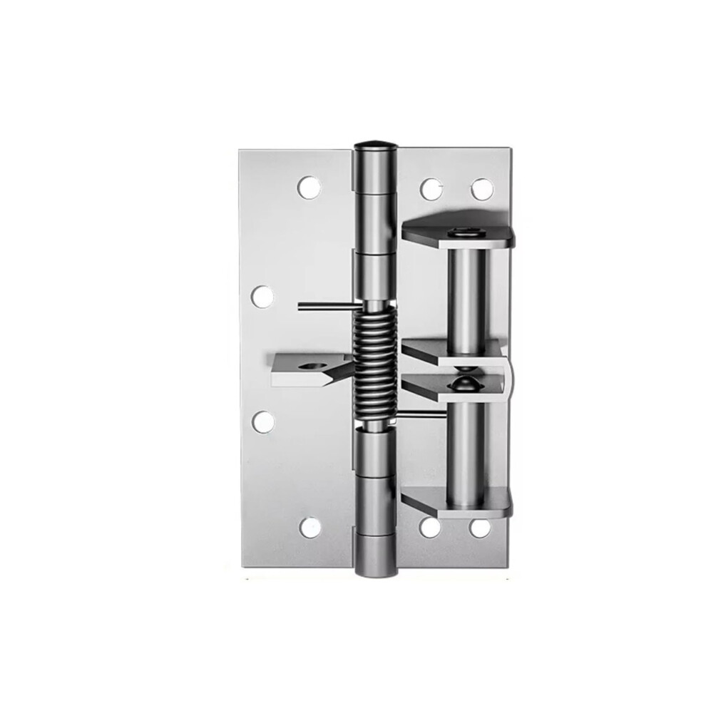 90 Degree Automatic Door Closer With Right Angle Lock Noise Reduction Invisible Hinge Silver 9339159866184