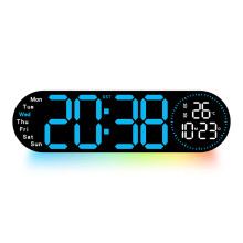 Digitale wekker met groot scherm en-Blauw