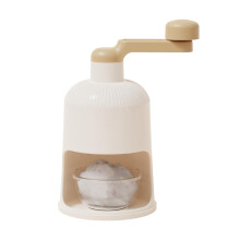 Crushed Ice Machine, Ice Crusher Machine Handcrafted Snowflake Maker Manual Household Ice Shaver for Homemade Cocktails, Snow Cones (Beige)