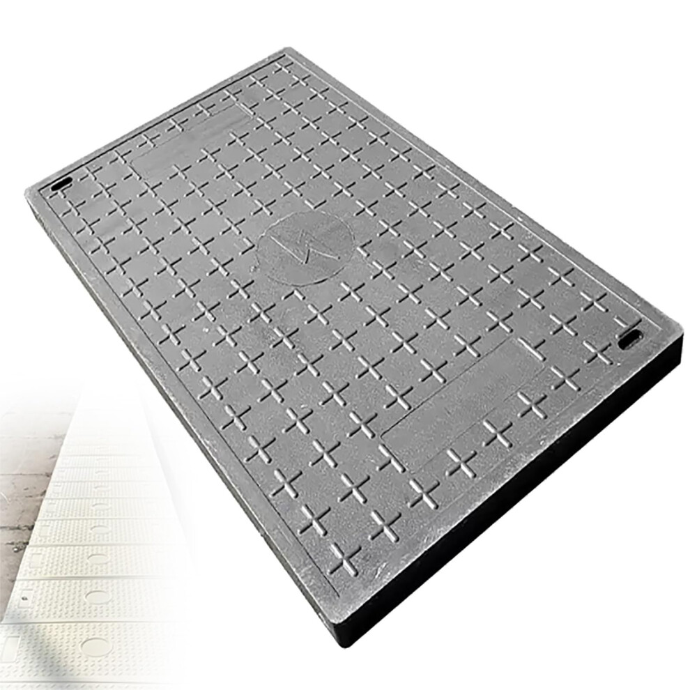 Manhole Cover With Raised Antislip Surface For Outdoor Storm Drain Sewer Septic Tank (60X80x4 Cm) 9119770437488