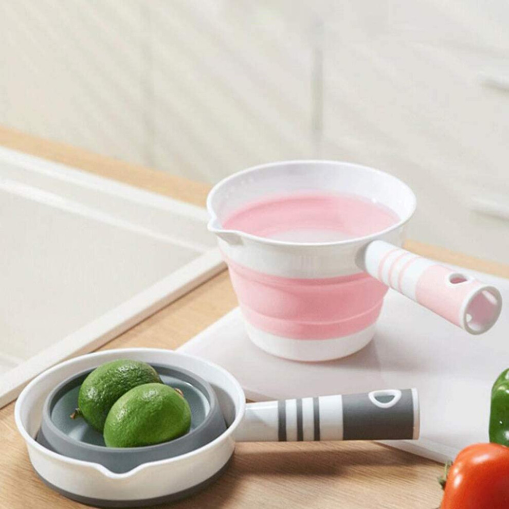 Foldable Water Scoop, Thickened For Bathing, Bathroom Pink