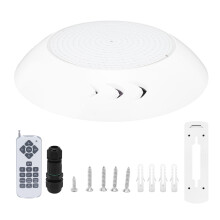 Luce RGB per piscina, luci LED subacquee, luce impermeabile per piscina con telecomando, 18 modalità regolabili, lampada frontale ricaricabile ad