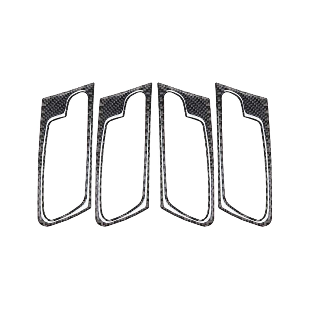 4Pcs Car Carbon Fiber Interior Door Handle Frame Trim Replace For - X5 4852424136874